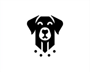 black and white dog illustration