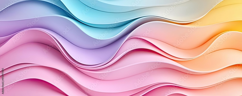 Poster pastel abstract background concept. colorful wave patterns create a soothing and modern backdrop for