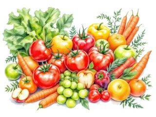 A colorful selection of fresh vegetables, displayed on a wooden table, highlights healthy eating and natural produce.