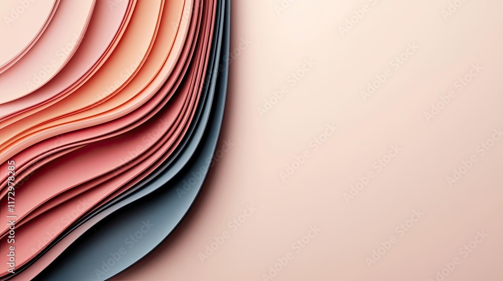 Aufkleber pastel abstract background concept. stylish layered paper in soft colors creating a modern abstract 