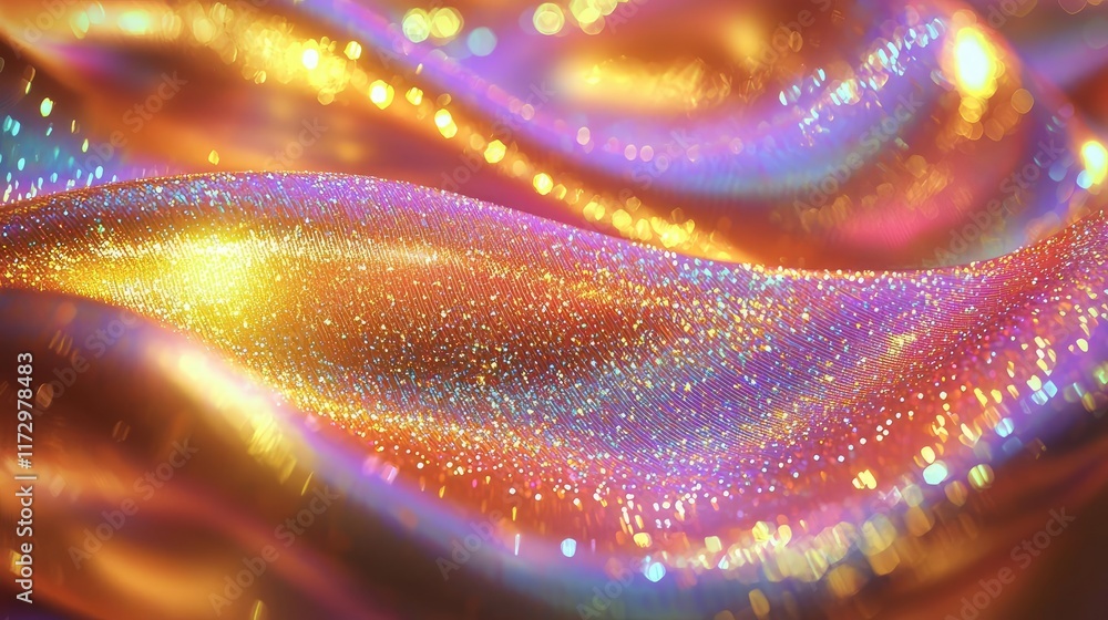 Poster glitter abstract background concept. vibrant abstract texture with shimmering waves in bright colors