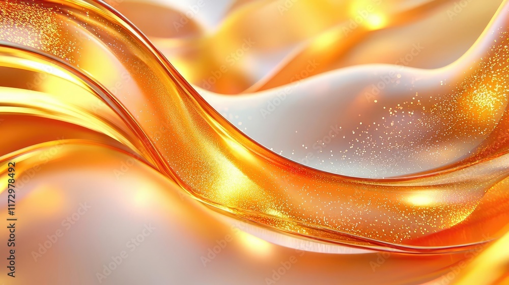 Poster glitter abstract background concept. abstract golden waves creating an elegant and flowing design.