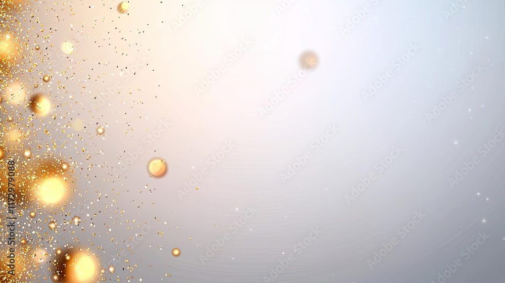 Poster glitter abstract background concept. abstract background with golden particles and a soft gradient f
