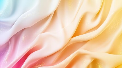 Obraz premium Glitter abstract background concept. Colorful silk fabric background with soft folds and a gentle gradient effect.