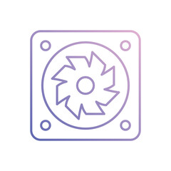 Cooling Fan icon. Computer hardware icon design. vector graphic