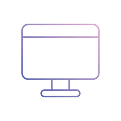 Monitor icon. Computer hardware icon design. vector graphic
