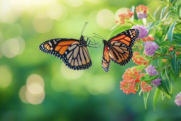 Fototapeta premium butterfly on a flower