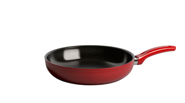 non stick frying pan isolated on white transparent background