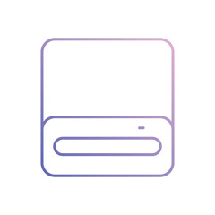 Optical Drive icon. Computer hardware icon design. vector graphic