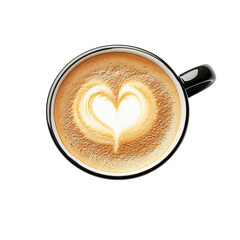 Cup of coffee in the form of heart