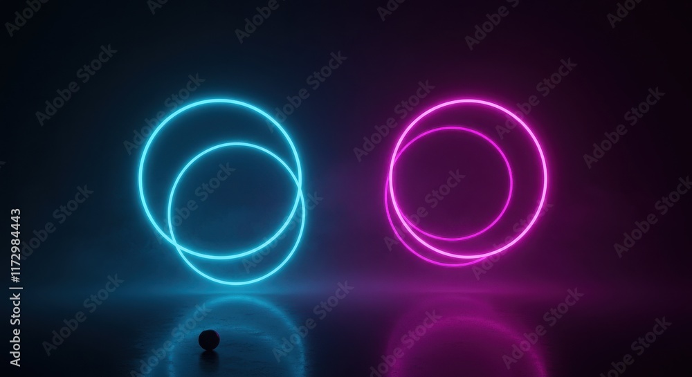 Poster dynamic smooth blue pink lines layered with gradient transitions, forming a fresh and elegant wavy a