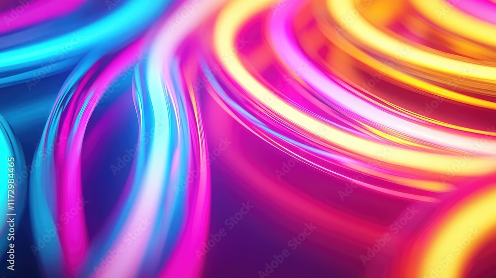 Poster neon abstract background idea. vibrant and colorful neon light patterns creating a stunning abstract