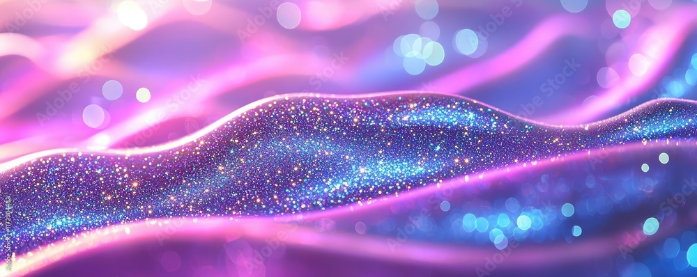 Poster glitter abstract background concept. abstract colorful texture with shimmering glitter and flowing w
