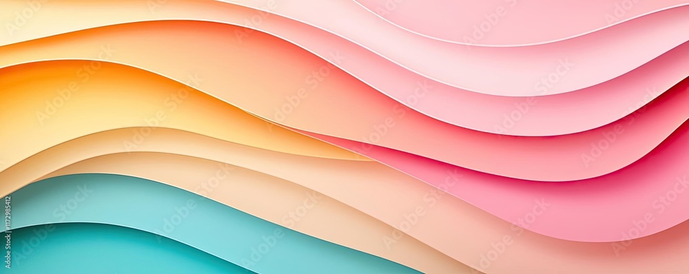 Poster pastel abstract background concept. colorful wave patterns creating a modern abstract background for