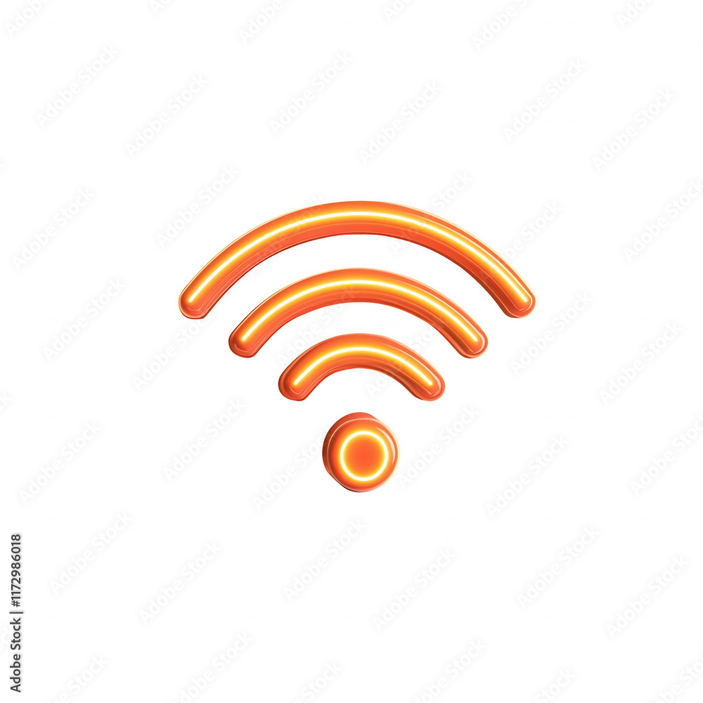 Poster stylized wifi symbol representing connectivity and modern communication., isolated on a transparent 