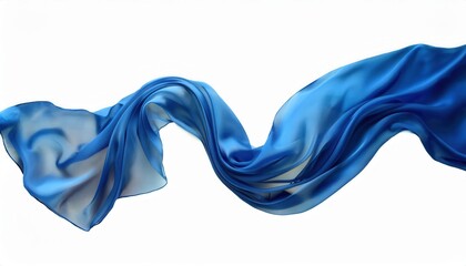 Obraz premium Ethereal Flowing Blue Silk Fabric in Motion. Perfect for Fashion Design, Textiles, Art Projects, and Creative Background Concepts