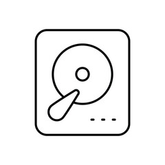 Hard Drive icon. Computer hardware icon design. vector graphic