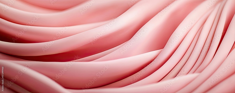 Poster pastel abstract background concept. elegant pink fabric waves create a soothing and soft visual expe