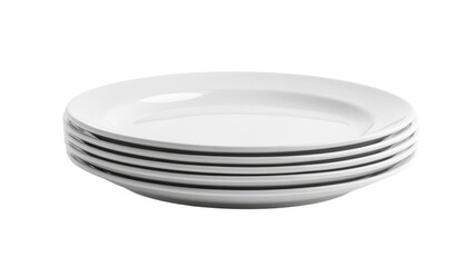 A Stack of Clean White Dinner Plates on a White Surface Perfect for Food Photography, Culinary Displays, or Table Setting Inspirations.