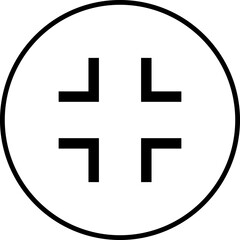 Full screen and exit full screen icon. Maximize screen size full screen symbol  isolated on transparent background. Scalability black vector line and flat style for website UI mobile app