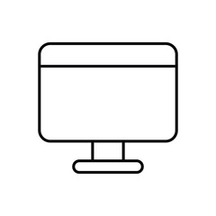 Monitor icon. Computer hardware icon design. vector graphic