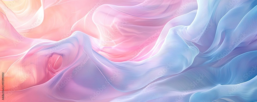 Aufkleber pastel abstract background concept. abstract colorful fabric texture with soft waves and gentle grad