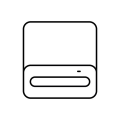 Optical Drive icon. Computer hardware icon design. vector graphic