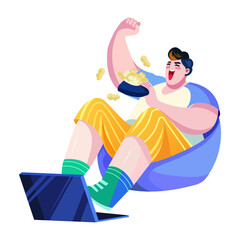 Dramatic doctor illustration in flat style 

