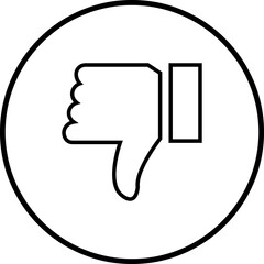 dislike button. Thumbs down icons. no fingers, negative marks vector symbols  isolated on transparent background. for banners websites printed material