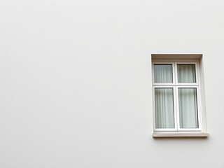 Modern Minimalist Building Exterior with White Facade and Windows