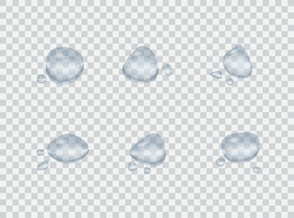 set of waterdrop splash isolated on background