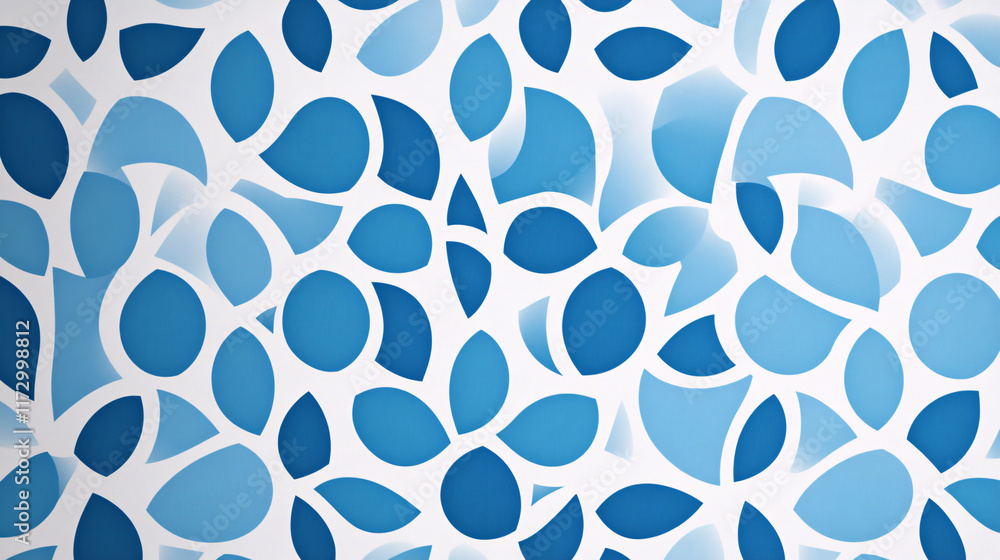 Poster A simple abstract blue pattern with soft shapes and texture, creating a calming, visually appealing background, ideal for design projects and digital displays.

