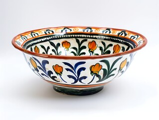 hand-painted ceramic salad bowl