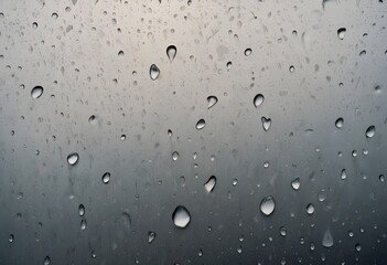Water droplets on a gray background
