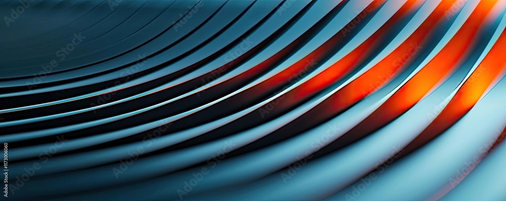 Poster metallic abstract background concept. abstract design featuring wavy lines and contrasting colors fo