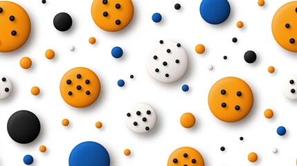 Fun and lively confetti dots, seamless colorful background