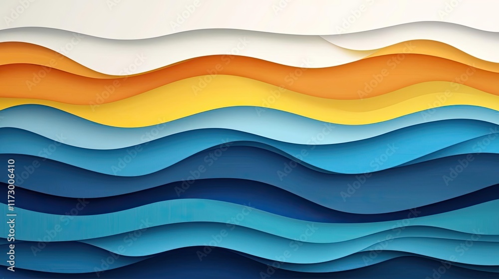 Poster waves abstract background idea. colorful abstract waves creating a dynamic and vibrant visual experi