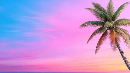 Gentle gradient sunset with pink, orange, and purple sky