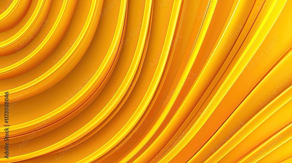 Poster neon abstract background idea. vibrant yellow lines swirl in a dynamic, modern design for creative p