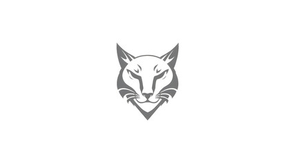Fototapeta premium Sleek lynx logo design on white background. Generative AI
