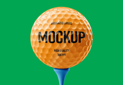 Golf Ball Mockup Designed with AI &ndash; Perfect for Sports Branding and Product Visualization