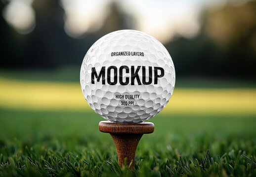 Golf Ball Mockup Designed with AI &ndash; Perfect for Sports Branding and Product Visualization
