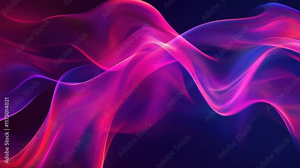 Poster abstract creative dynamic technology background with vibrant waves
