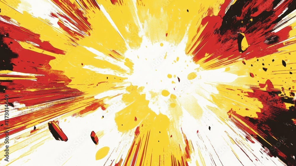 Poster abstract explosion of color: a vivid and dynamic composition