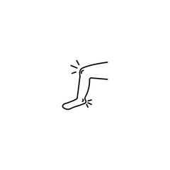 Knee icon vector. EPS 10 editable vector
