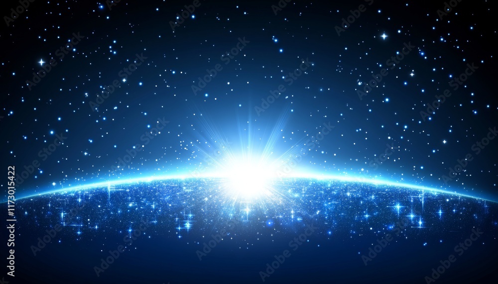 Poster futuristic abstract technology background featuring a glowing blue circuit board pattern