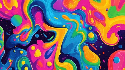 groovy psychedelic abstract sign background