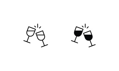 Cheers  icons set vector stock illustration