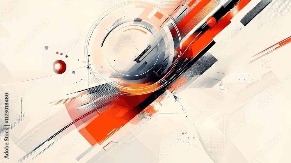 Poster dynamic abstract background with geometric lines and shapes