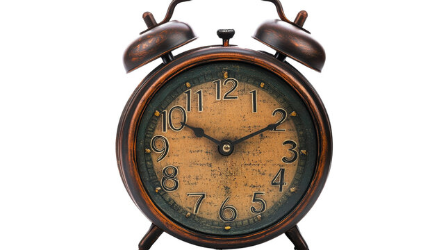 Vintage Alarm Clock with Bold Numbers Perfect for Retro Home Decor and Timely Reminders.